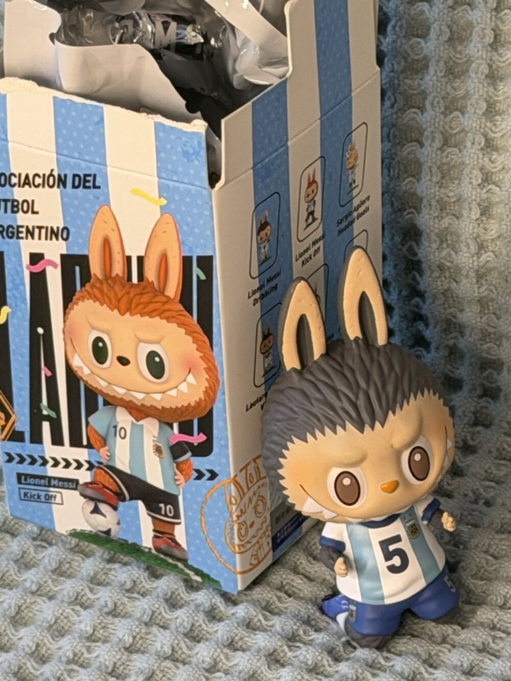 Pop Mart Monsters - Argentina Soccer Series featuring Labubu as Leandro Paredes